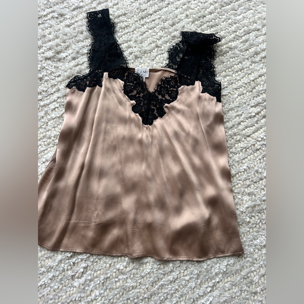 Cami lace and silk camisole top
